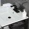 Kingston Brass VWP2522W4A5 25" Ceramic Console Sink (4", 3-Hole), Wht/Oil Rubbed Brnz VWP2522W4A5 - alternate 5